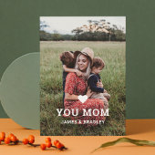 Schattig HEART LOVE YOU MOM Moederdag Foto Kaart