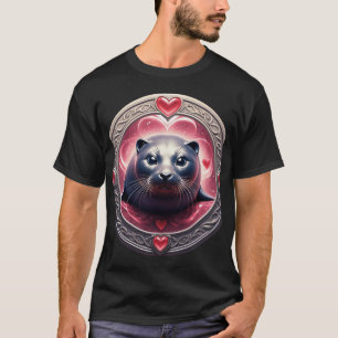 Schattig Heart-Seal-ontwerp T-shirt