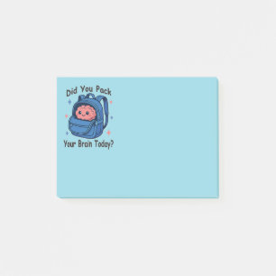 Schattig “Heb je vandaag je brein ingepakt?” Herse Post-it® Notes