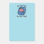 Schattig “Heb je vandaag je brein ingepakt?” Herse Post-it® Notes (Voorkant)