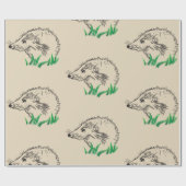 Schattig Hedgehog Drawing Wrapping Papier (Vlak)