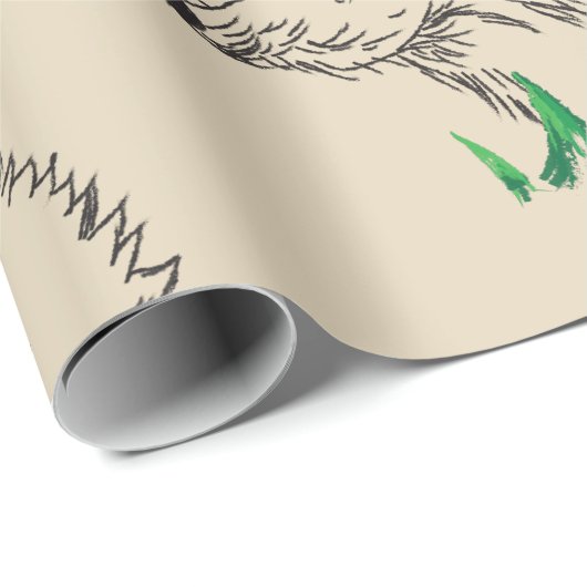Schattig Hedgehog Drawing Wrapping Papier (Rol Hoek)