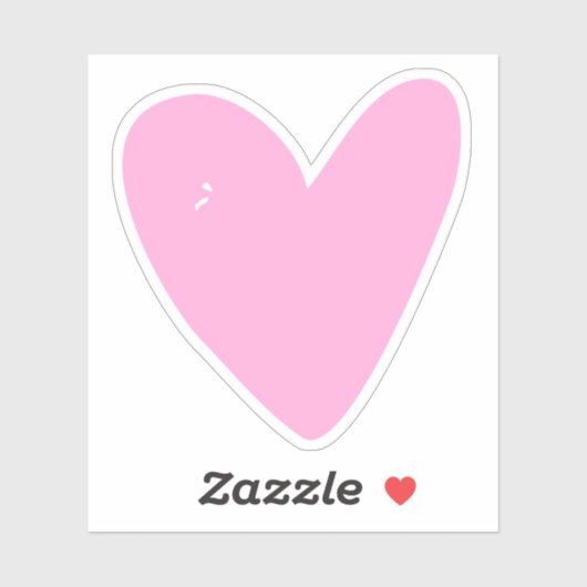 Schattig Heet Roze Hart Contour Sticker (Vel)