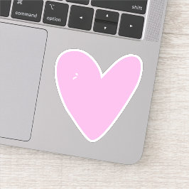Schattig Heet Roze Hart Contour Sticker