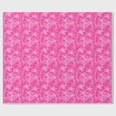 Schattig Heet Roze Magenta Tropische Palm Geperson Cadeaupapier (Vlak)