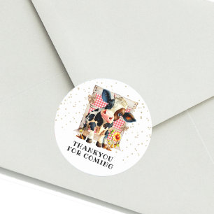 Schattig Heilige Koe Feestje Ronde Sticker