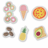 Schattig Helder Eten Sticker (Voorkant)