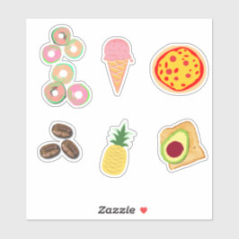 Schattig Helder Eten Sticker
