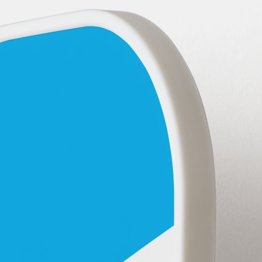 Schattig Helder Hemelsblauw Wit PICKLE Strepen Tek Pickleball Paddle (Links Detail)