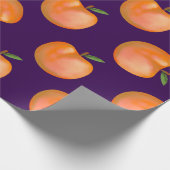 schattig helder perzik patroon cadeaupapier (Hoek)