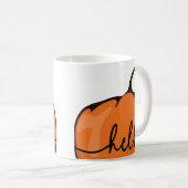 Schattig Hello Pumpkin Script Fall Autumn Groot Koffiemok (Voorkant rechts)