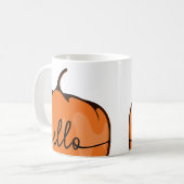 Schattig Hello Pumpkin Script Fall Autumn Groot Koffiemok (Voorkant links)