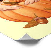 Schattig Herfst Baby Poster (Hoek)