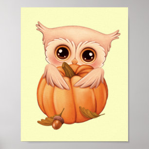 Schattig Herfst Baby Poster