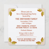 Schattig herfst eikenblad Thanksgiving familiefees Kaart (Achterkant)