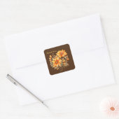 schattig Herfst seizoen bloemenverkoper dank u Vierkante Sticker (Envelop)