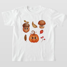 Schattig Herfst Vrienden Kinder T-Shirt | Kawaii N