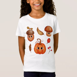 Schattig Herfst Vrienden Kinder T-Shirt | Kawaii N