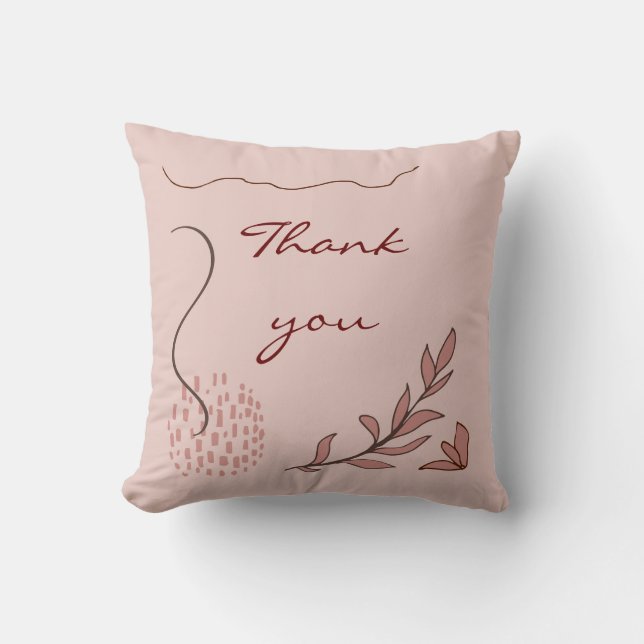 schattig herfstfloreel en geometrisch abstract gra kussen (Voorkant)