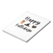 Schattig herfstseizoen Fijne herfstvakantie Thanks Notitieblok (Linkerzijde)