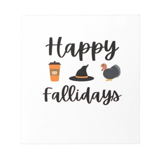 Schattig herfstseizoen Fijne herfstvakantie Thanks Notitieblok (Voorkant)