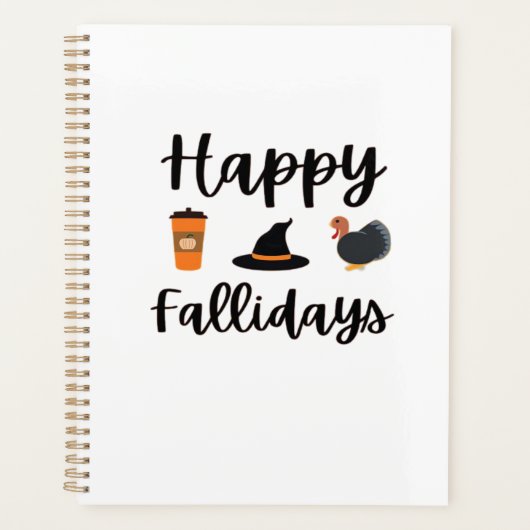 Schattig herfstseizoen Fijne herfstvakantie Thanks Planner (Voorkant)