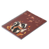 Schattig herfststinkdier notitieboek - Cozy herfst (Linkerzijde)