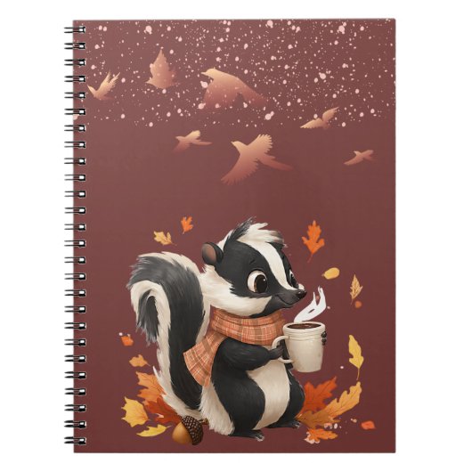 Schattig herfststinkdier notitieboek - Cozy herfst (Voorkant)