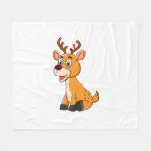 Schattig hert fleece deken (Voorkant (Horizontaal))