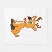 Schattig hert fleece deken (Voorkant (Horizontaal))