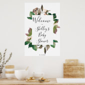 schattig hert floral baby shower welkomstteken poster (Keuken)