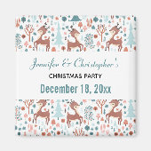 Schattig hert in Scandinavisch bos patroon save th Magneet (Voorkant)