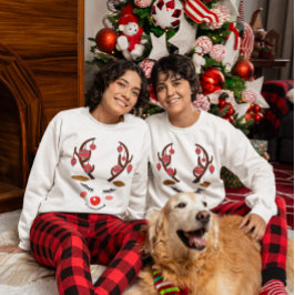 Schattig Herten Gezicht & Ornamenten op Antlers Vr Trui