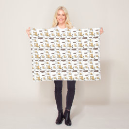 Schattig Hertenbok Bul Herten Tekening Baby Nurser Fleece Deken
