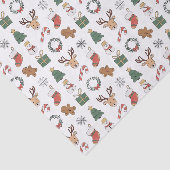 Schattig hertengebit Festieve kerstpatroon Tissuepapier (Detail)