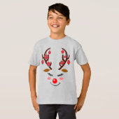 Schattig Hertengezicht met Ornamenten op Antlers K T-shirt (Voorkant volledig)