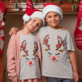 Schattig Hertengezicht met Ornamenten op Antlers K T-shirt
