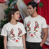 Schattig Hertengezicht & Ornamenten op Antlers Uni T-shirt