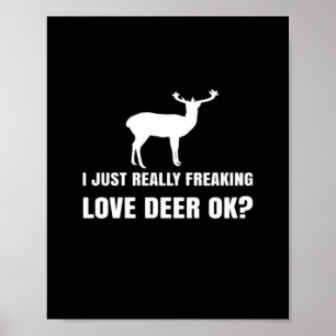 Schattig hertenliefhebber trendy moderne esthetiek poster