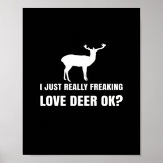 Schattig hertenliefhebber trendy moderne esthetiek poster