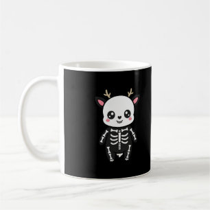 Schattig hertenskelet Halloween Koffiemok