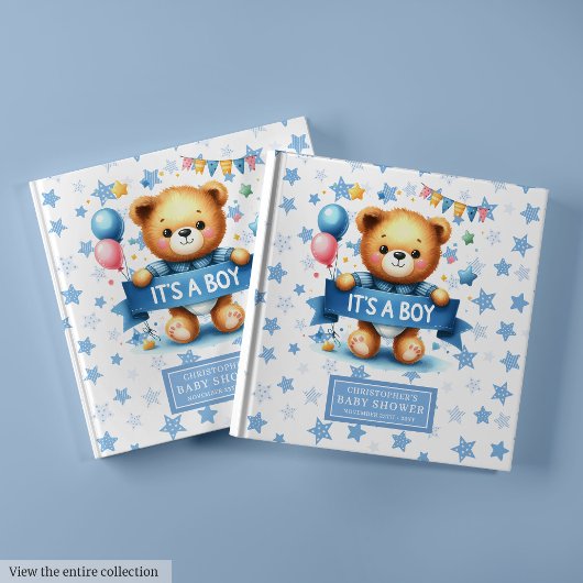 Schattig Het is een baby shower van een teddybeer Gastenboek