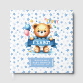Schattig Het is een baby shower van een teddybeer Gastenboek (Voorkant)