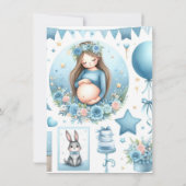 Schattig Het is een Jongen Baby Shower Blauwe Fees Kaart (Achterkant)
