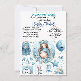 Schattig Het is een Jongen Baby Shower Blauwe Fees Kaart