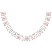 Schattig het is een meisje Waterverf hart cactus Vlaggetjes (Alle)