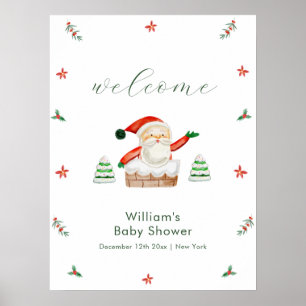 Schattig Het Is Koud Buiten Santa Baby Shower Welk Poster