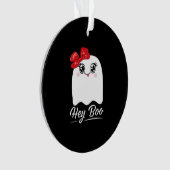 Schattig Hey Boo Halloween-ontwerp Ornament (voorkant)