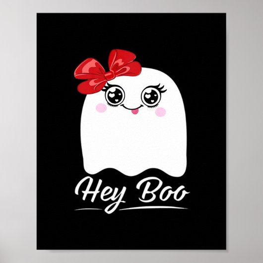 Schattig Hey Boo Halloween-ontwerp Poster (Voorkant)