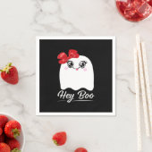 Schattig Hey Boo Halloween-ontwerp Servet (Insitu)